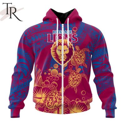 Personalized AFL Brisbane Lions Special Polynesian Design Hoodie - Torunstyle