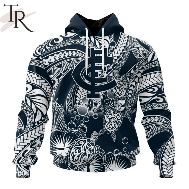 Personalized AFL Carlton Football Club Special Polynesian Design Hoodie - Torunstyle