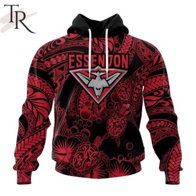 Personalized AFL Essendon Football Club Special Polynesian Design Hoodie - Torunstyle