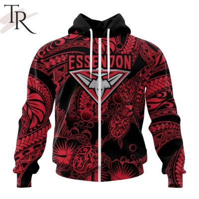 Personalized AFL Essendon Football Club Special Polynesian Design Hoodie - Torunstyle
