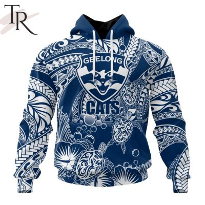 Personalized AFL Geelong Cats Special Polynesian Design Hoodie - Torunstyle
