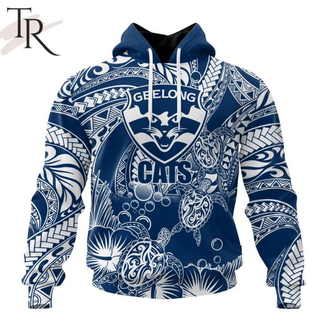 Personalized AFL Geelong Cats Special Polynesian Design Hoodie - Torunstyle