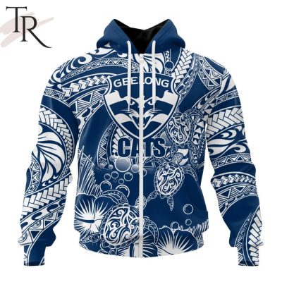 Personalized AFL Geelong Cats Special Polynesian Design Hoodie - Torunstyle