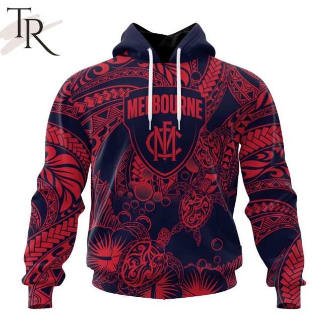 Personalized AFL Melbourne Football Club Special Polynesian Design Hoodie - Torunstyle