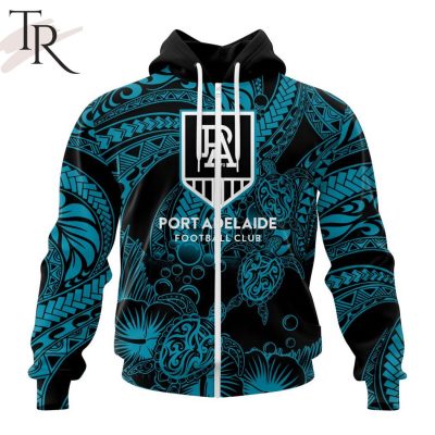 Personalized AFL Port Adelaide Football Club Special Polynesian Design Hoodie - Torunstyle