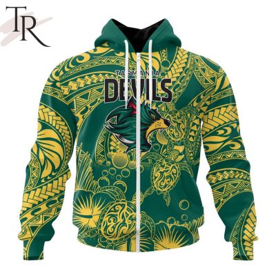 Personalized AFL Tasmania Football Special Polynesian Design Hoodie - Torunstyle
