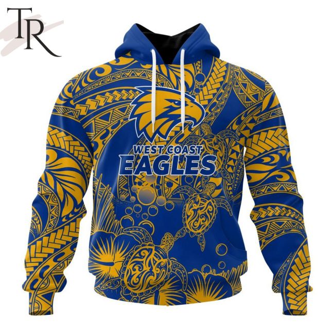 Personalized AFL West Coast Eagles Special Polynesian Design Hoodie - Torunstyle