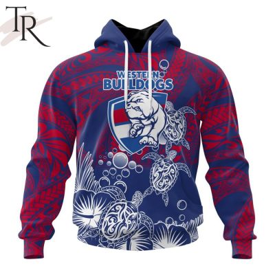 Personalized AFL Western Bulldogs Special Polynesian Design Hoodie - Torunstyle