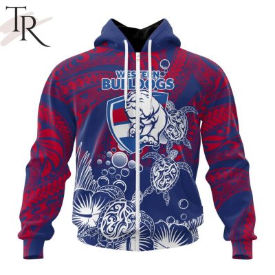 Personalized AFL Western Bulldogs Special Polynesian Design Hoodie - Torunstyle
