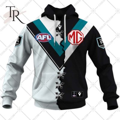 Personalized Guernsey Mix V2 AFL Port Adelaide Power Hoodie 3D