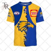 Personalized Guernsey Mix V2 Afl West Coast Eagles Hoodie 3d Studious Look - demo10