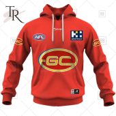 Personalized Home Guernsey 2023 Afl Gold Coast Suns Hoodie Wow, Cute Pie - demo10