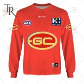 Personalized Home Guernsey 2023 Afl Gold Coast Suns Hoodie Nice Photo Dude - demo10