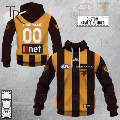 Personalized Home Guernsey 2023 AFL Hawthorn Hawks Hoodie