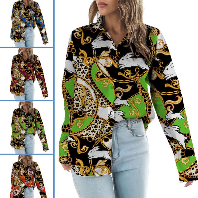 Hot Trend Women's Casual Shirt Gift For NRL Fans All Team DP413876