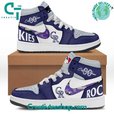 MLB Colorado Rockies Personalized Air Jordan 1 Sneaker - soulcals.com