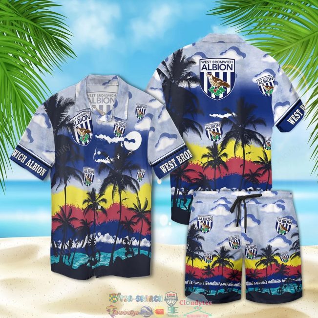 West Bromwich Albion Fc Palm Tree Hawaiian Shirt Beach Shorts - Hot Sale 2025
