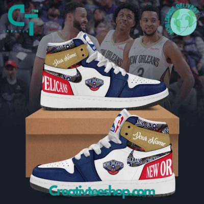 NBA New Orleans Pelicans Air Jordan 1 Sneakers - soulcals.com