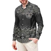 Polynesian NRL New Zealand Warriors Men's Long Sleeve Button Shirts