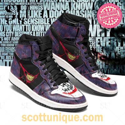 Joker Smile Horror Air Jordan 1 High Top Shoes -Soulcals.com