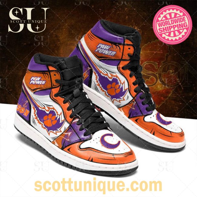 NCAA Clemson Tigers Air Jordan 1 High Sneaker -Soulcals.com