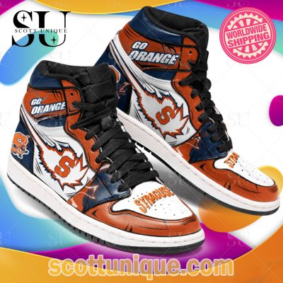 Syracuse Orange Go Orange Jordan 1 High Sneaker -Soulcals.com