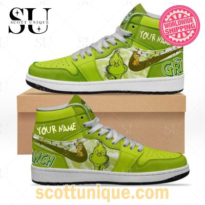 The Grinch Air Jordan 1 High Shoes Sneaker -Soulcals.com