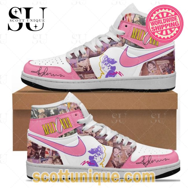 Madonna Signature Vintage Air Jordan 1 High Top Sneakers -Soulcals.com