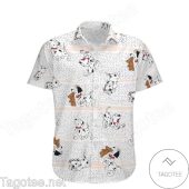 101 Dalmatians Black Polka Dot White Hawaiian Shirt And Short A - demo10