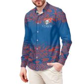 Polynesian NRL Newcastle Knights Men's Long Sleeve Button Shirts