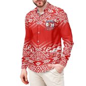 Polynesian NRL Sydney Roosters Men's Long Sleeve Button Shirts
