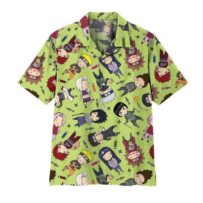 Anime Naruto Chibi Characters Hawaiian Shirt, Short - Hot Sale 2025