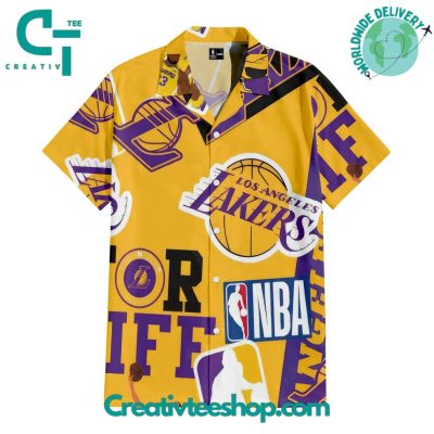 Los Angeles Lakers Team Hawaiian Set - Teesmith