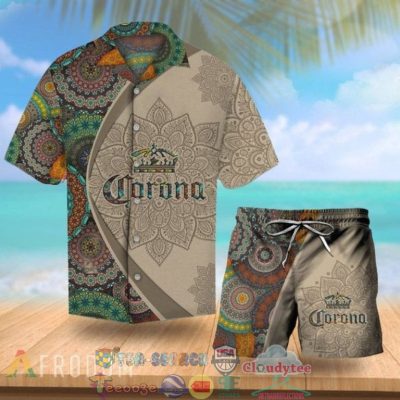 Aloha Mandala Corona Extra Beer Hawaiian Shirt And Shorts - Hot Sale 2025