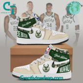 NBA Milwaukee Bucks Air Jordan 1 Sneakers - soulcals.com
