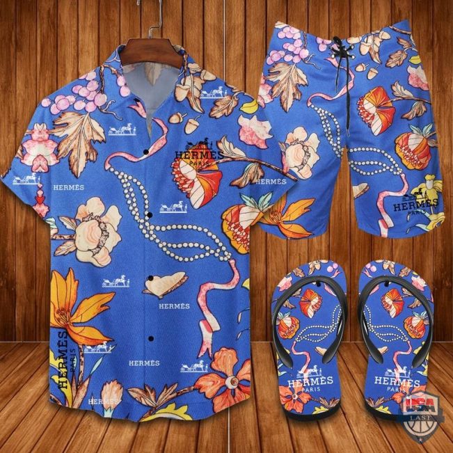 Hermes Hawaiian Shirt Beach Short 04 - Hot Sale 2025