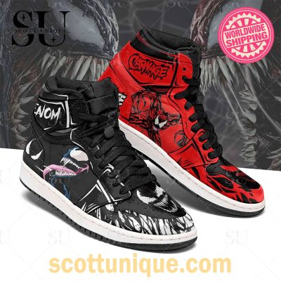 Venom Let There Be Carnage Carnage Air Jordan High Top Shoes -Soulcals.com