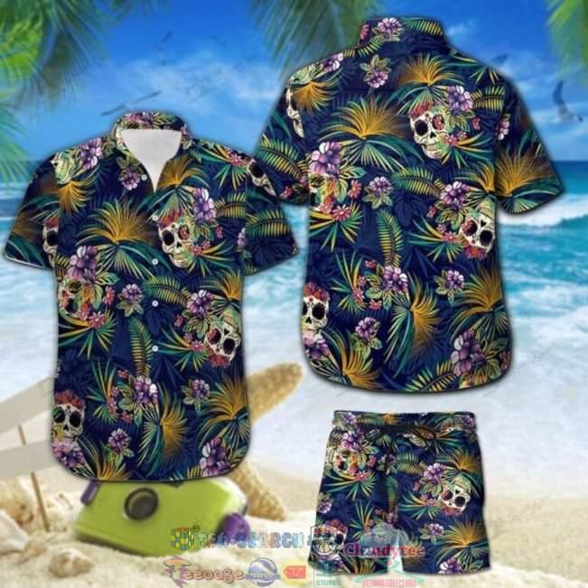 Skull Tropicall Hawaiian Shirt And Shorts - Hot Sale 2025