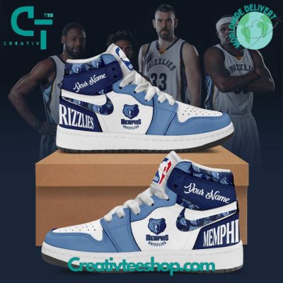 NBA Memphis Grizzlies Air Jordan 1 Sneakers - soulcals.com