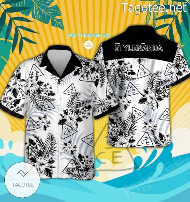 3CE Style Nanda Logo Hawaiian Shirt And Shorts - Teesmith