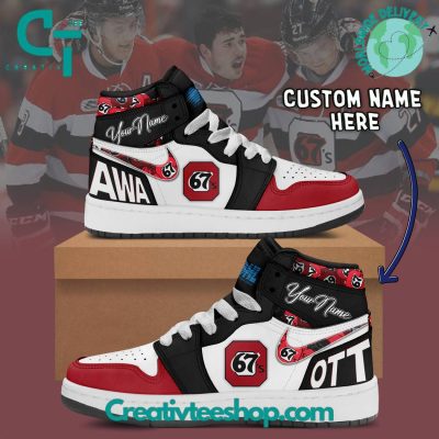 OHL Ottawa 67s Air Jordan 1 Sneakers - soulcals.com