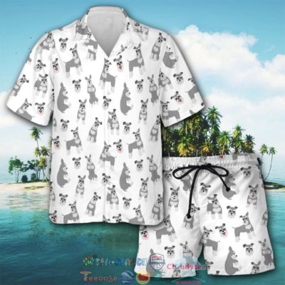 Miniature Schnauzer Dog Cute Art Hawaiian Shirt And Shorts - Hot Sale 2025