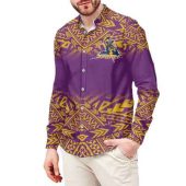 Polynesian NRL Melbourne Storm Men's Long Sleeve Button Shirts