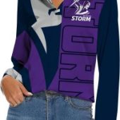 Canterbury-Bankstown Bulldogs Women's Long Sleeve Button Shirt Personalized Gift For Footy fans v4