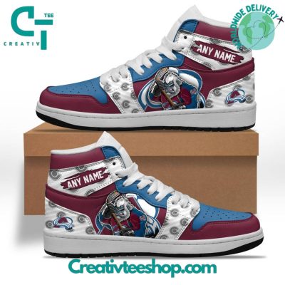 NHL Colorado Avalanche Special Team Mascot Design Air Jordan 1 Sneaker - soulcals.com