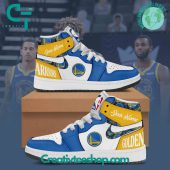 NBA Golden State Warriors Air Jordan 1 Sneakers - soulcals.com