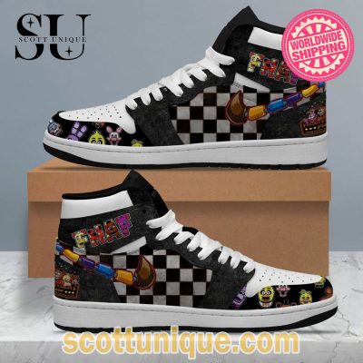 5NAF Art Horror Air Jordan 1 High Top Sneaker -Soulcals.com