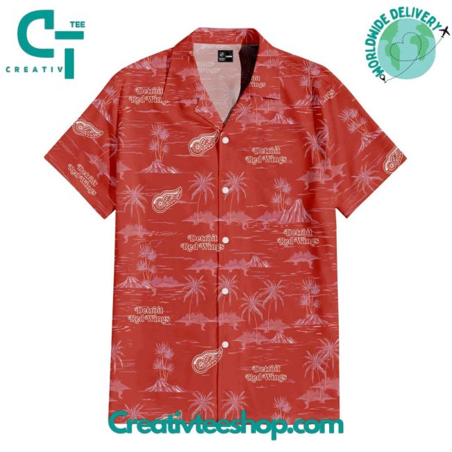 Detroit Red Wings Island Breeze Hawaiian Shirt - Teesmith