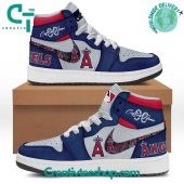 MLB Los Angeles Angels Personalized Air Jordan 1 Sneaker - soulcals.com