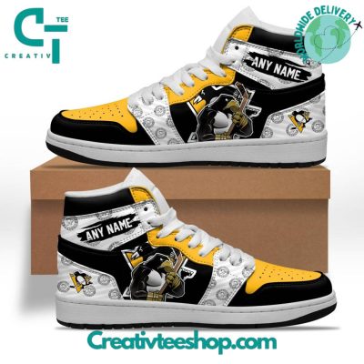 NHL Pittsburgh Penguins Special Team Mascot Design Air Jordan 1 Sneaker - soulcals.com